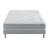 Image de Ensemble Matelas Douces Nuits Mirage Mousse HR 35kg/m3 + Visco'lastique + Sommier Base Ferme 160x200 - Double Sommier