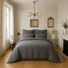 Image de Housse de couette 100% satin de coton 105 fils uni, DESIR