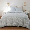 Image de Parure housse de couette 100% gaze de coton imprimé edana