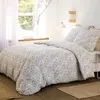 Image de Parure housse de couette 100% gaze de coton imprimé loucile
