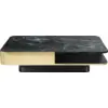 Image de Table basse rectangulaire en laiton et marbre vert Lounge - RED Edition