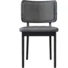 Image de Chaise en chêne teinté noir en tissu caviar Tapissier - RED Edition