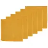 Image de Serviette de table - 6 pièces - Lin et coton jaune moutarde
