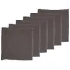 Image de Serviette de table - 6 pièces - Lin et coton chocolat