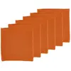 Image de Serviette de table - 6 pièces - Lin et coton orange