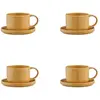Image de Tasse SCANDI 15cl et soucoupe Ø12cm - 8 pièces - Ocre