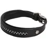 Image de Collier pour chien en cuir Antarès Noir M/L AD_COLLAR_NOIR_BLACK_SILVER