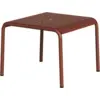 Image de Table basse en acier thermolaqué inoxydable rouge brique 50x38cm Panorama - TIPTOE
