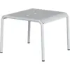 Image de Table basse en acier thermolaqué inoxydable gris craie 50x38cm Panorama - TIPTOE