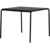 Image de Table de jardin en acier thermolaqué noir graphite 2 places 90x90cm Panorama - TIPTOE