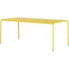 Image de Table de jardin en acier thermolaqué jaune soleil 8 places 190x90cm Panorama - TIPTOE