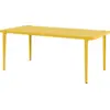 Image de Table à manger en acier jaune 190 x 90 x 75 cm Midi - TIPTOE