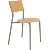 Image de Chaise en chêne et acier gris eucalyptus 48x50x80cm SSD - TIPTOE