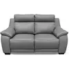 Image de Venesetti canapé droit relax cuir italien - Gris foncé