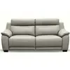 Image de Venesetti Canapé droit relax électrique cuir - Gris