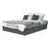 Image de Lit double en PVC avec coffre [ ]Ava[ ] - 140 x 190 cm - Gris