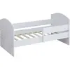 Image de Lit enfant avec barrière [ ]Victoria[ ] - Bois - Blanc - 80 x 160 cm