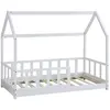 Image de Lit cabane en bois [ ]Charlotte[ ] - Blanc - 80 x 160 cm
