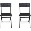 Image de Lot de 2 chaises de jardin pliable en plastique [ ]Tenerife[ ] - Gris anthracite