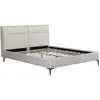 Image de Lit double en tissu design [ ]Moritz[ ] - 180 x 200 cm - Beige