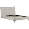 Image de Lit double en tissu capitonné [ ] Aspen[ ] 160 x 200 cm - Beige