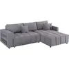 Image de Canapé d'angle convertible tissu chenille 3 places - [ ]Trocadero[ ] - Gris