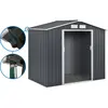Image de Abri de jardin métal - [ ]Vegas[ ] - 2,7 m² avec gouttière - Gris