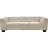 Image de Canapé droit design en tissu chenille 3 places [ ]Foch[ ] - Beige