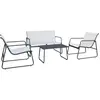 Image de Salon de jardin en métal [ ]Fortaleza[ ] - 4 places - Beige