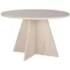 Image de Table à manger en bois [ ]Virella[ ] - 120 x 120 x 75 cm - Travertin