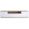 Image de Meuble TV en bois - 180 x 44 x 44 cm - Pin atlantiqueBlanc