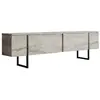 Image de Meuble TV en bois - 180 x 30 x 50 cm - TravertinNoir