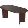 Image de Table à manger en bois [ ]Sablin[ ] - 180 x 89 x 75 cm - Noyer