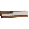 Image de Meuble TV en bois - 160 x 35 x 35 cm - Pin atlantiqueBlanc
