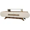Image de Meuble TV en bois - 145 x 36 x 49 cm - Crème de noix