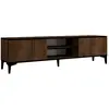 Image de Meuble TV en bois - 180 x 40 x 45 cm - NoyerNoir