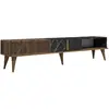 Image de Meuble TV en bois - 180 x 35 x 40 cm - NoyerNoir