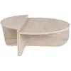 Image de Table basse en bois - 90 x 60 x 30 cm - Travertin