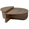 Image de Table basse en bois - 90 x 60 x 30 cm - Noyer
