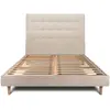 Image de Sommeil de plomb Lit 2 places tapissier - Beige