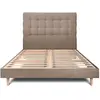 Image de Sommeil de plomb Lit double tapissier - Taupe