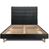 Image de Sommeil de plomb Lit double tapissier - Noir