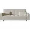 Image de Canapé scandinave convertible 3 places en tissu bouclette blanc COPENHAGUE