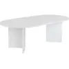 Image de Table basse ovale blanche 119x60cm AZOS