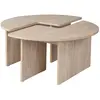 Image de Table basse ronde duo effet travertin 90cm APIX
