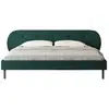 Image de Lit capitonné 140x190cm vert avec tête de lit et sommier TULSA