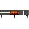 Image de Meuble TV avec cheminée LED 150cm gris anthracite SUNY