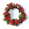 Image de Guirlande de Noël boa à suspendre - Vert et rouge