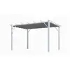 Image de Habrita Pergola autoportante aluminium - Gris et blanc