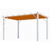 Image de Habrita Pergola autoportante - Blanc et rouille